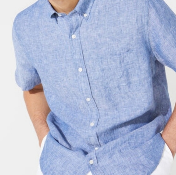 Nautica Linen Short Sleeve Shirt - Picture 3 of 10